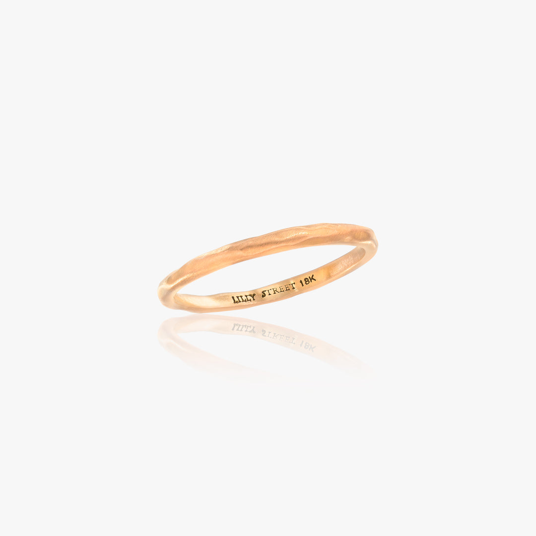 1.8MM Hammered Stacker Band