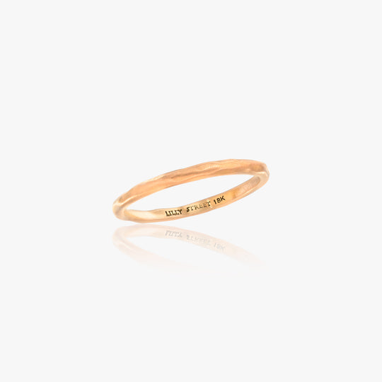 1.8MM Hammered Stacker Band