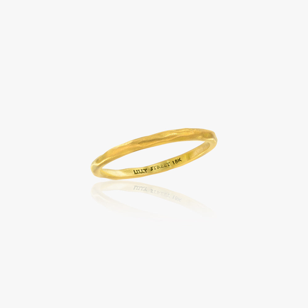 1.8MM Hammered Stacker Band