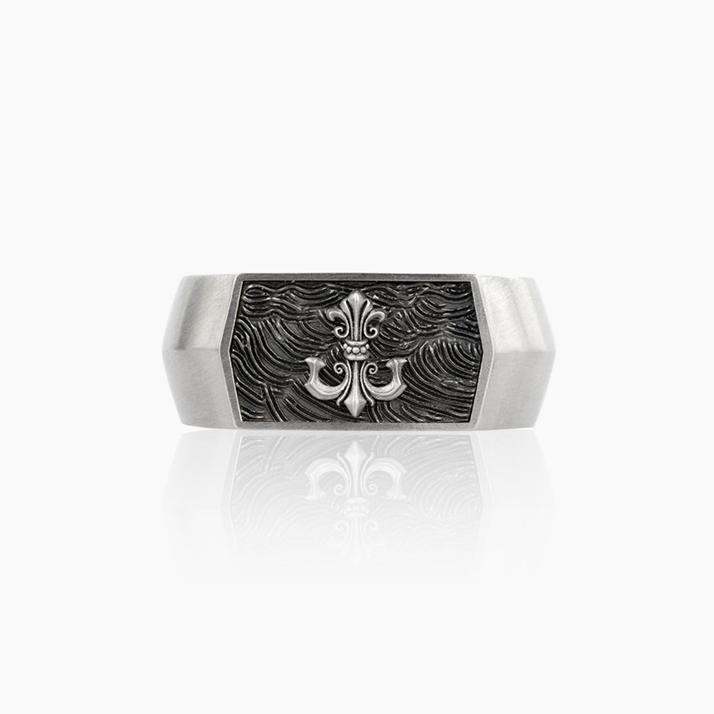 Anchor Wedding Band