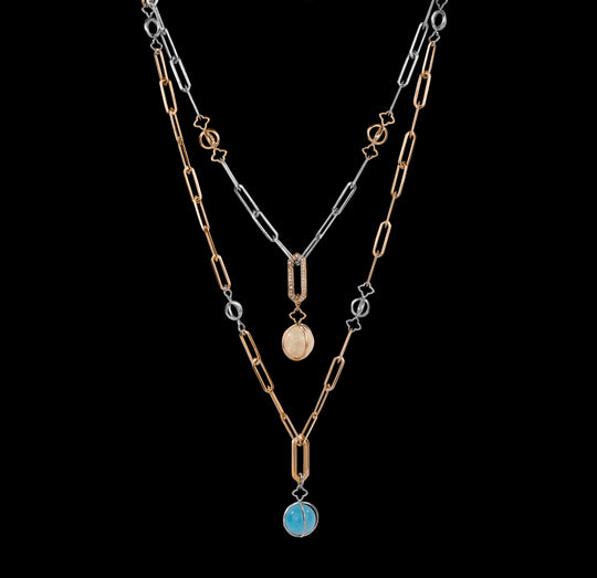 Circe Interchangeable Necklace 18 Karat Pink Gold
