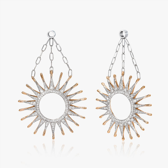 Helios Chain Earring Jackets & South Sea Pearl Studs