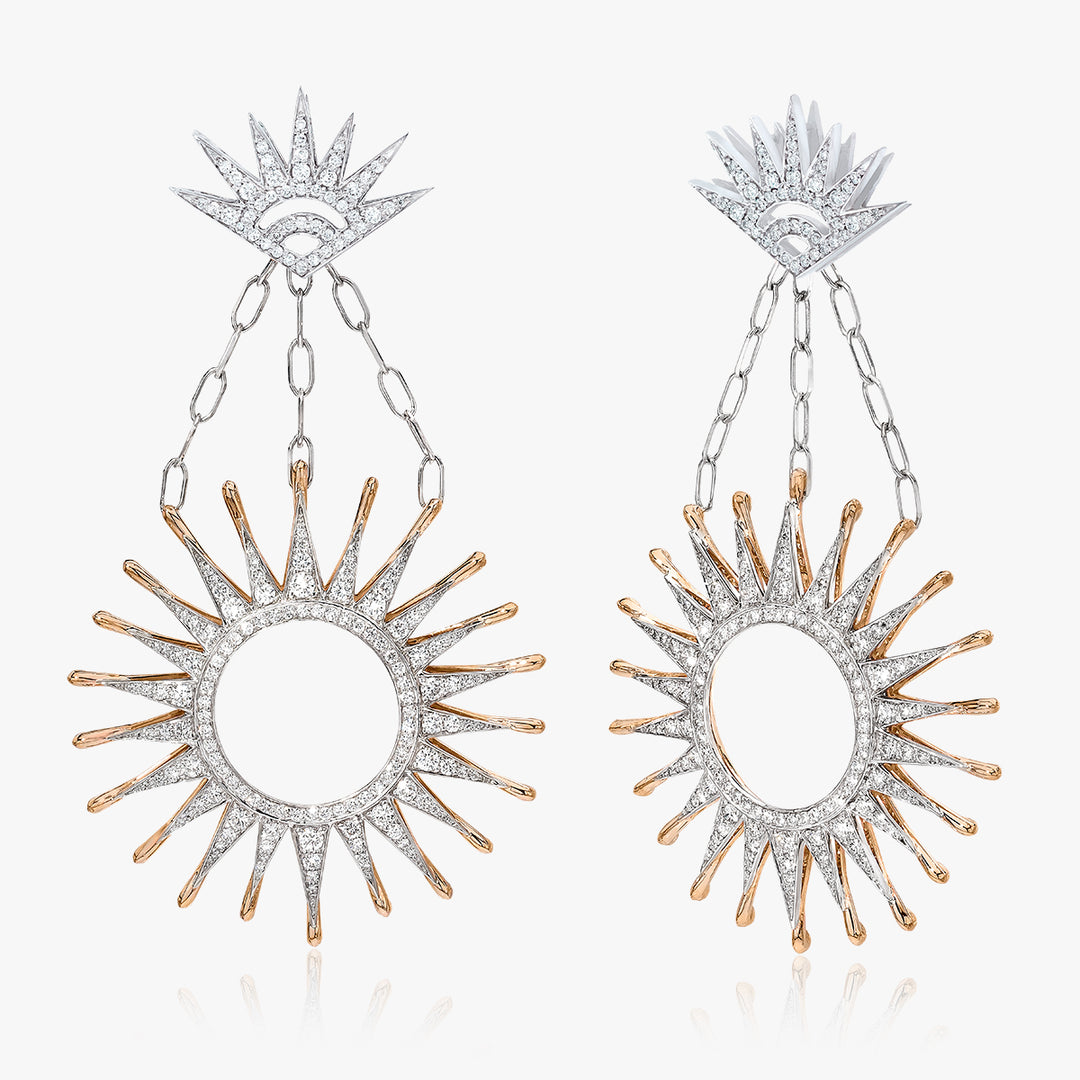 Helios Chain Earring Jackets & Sun Goddess Earrings