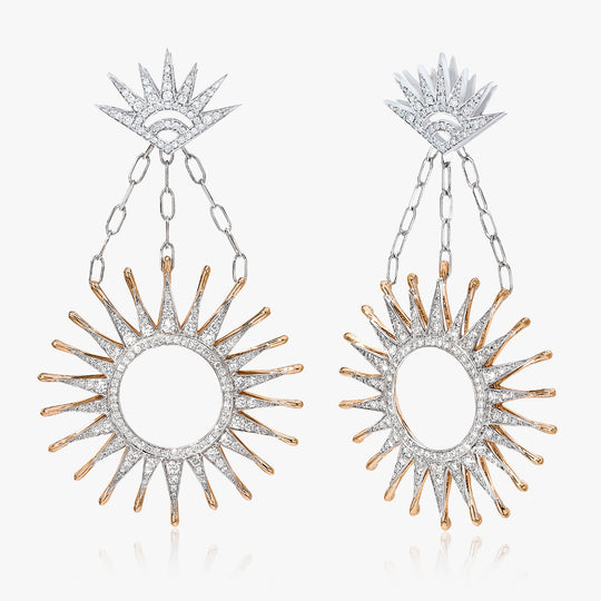 Helios Chain Earring Jackets & Sun Goddess Earrings