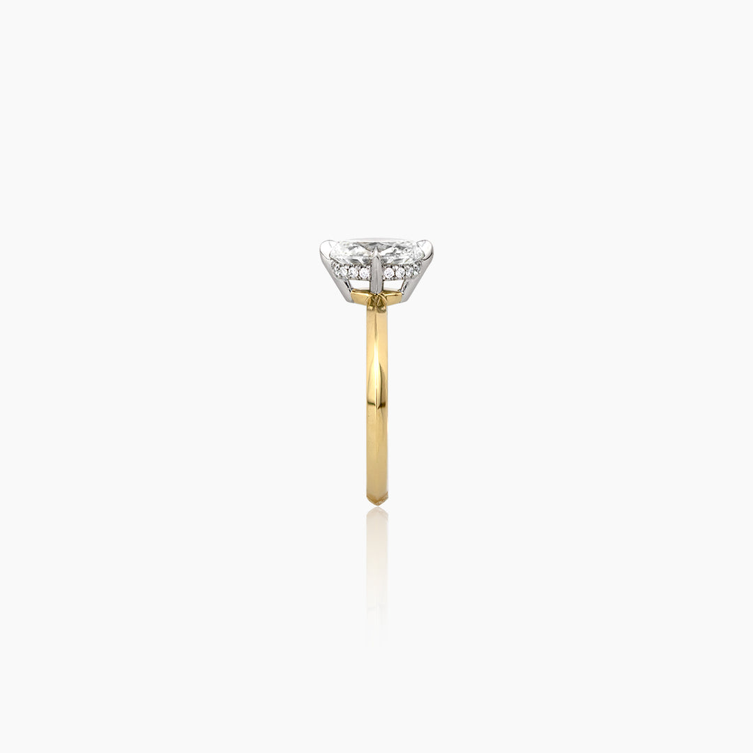 Oval kabale forlovelsesring