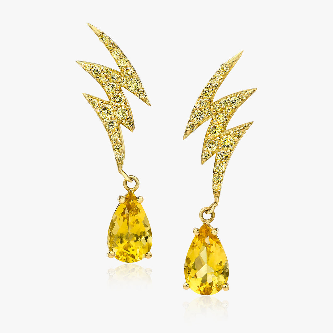 Aretes colgantes de pera