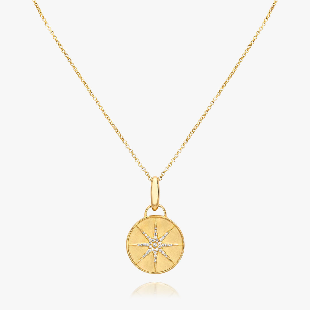 Lilly Street Fine Jewelry - Starbust Amulet 18 Karat Yellow Gold