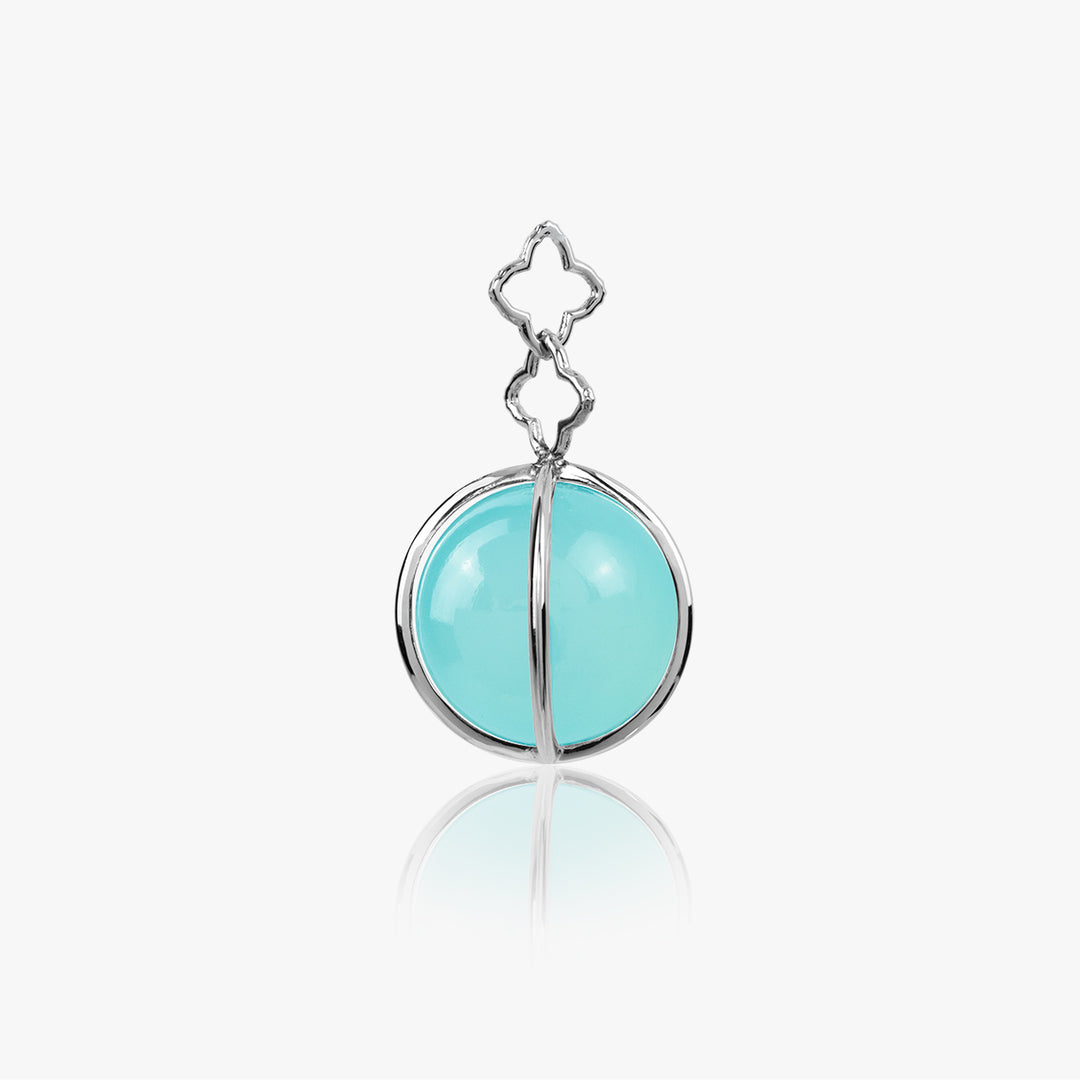 XX Aqua Chalcedony Orb Cage