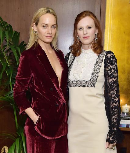 Karen Elson wearing Lilly Street's Radiance Sea Queen Ring and the Radiance Valiance Earrings with the Helios Chain Jackets to the launch of her collaboration with Jo Malone