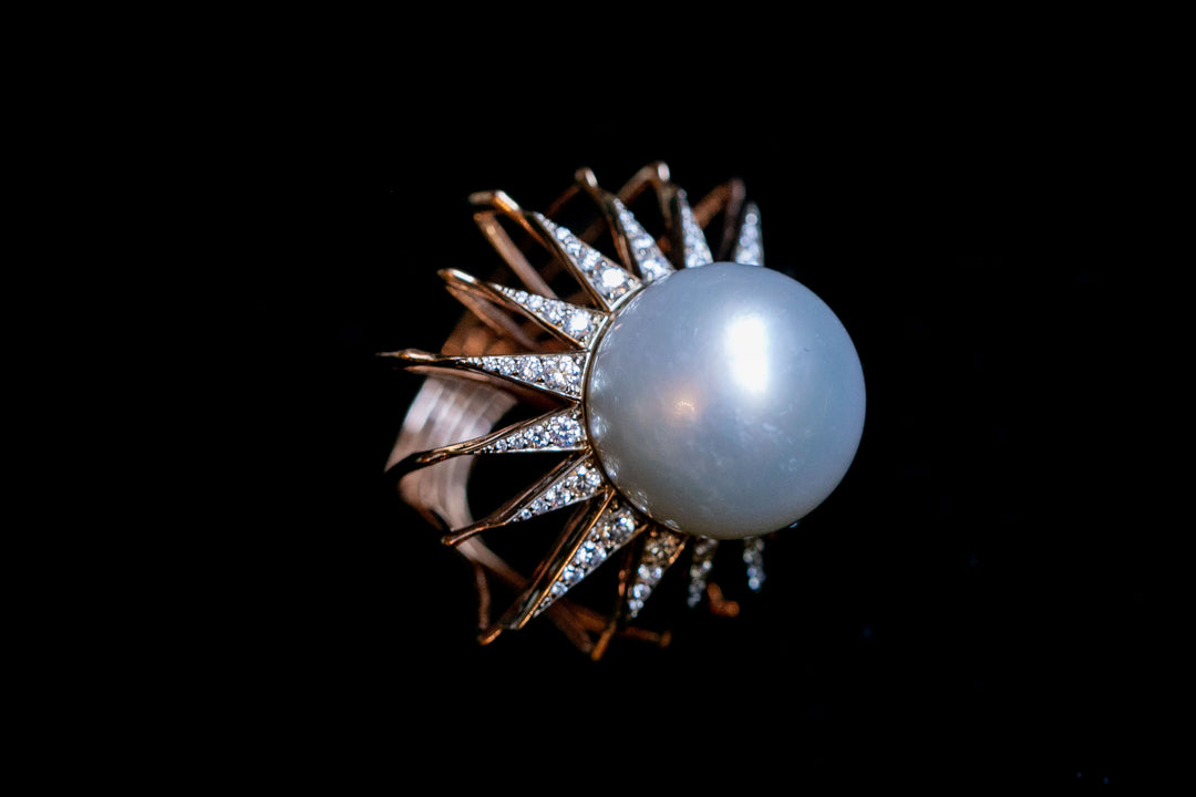 Anillo Sea Queen Perla Blanca del Mar del Sur