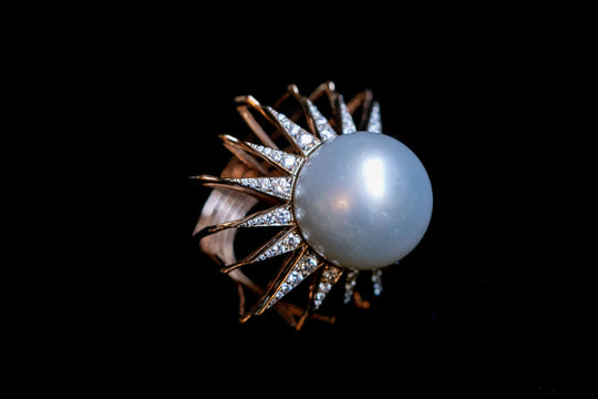 Anillo Sea Queen Perla Blanca del Mar del Sur