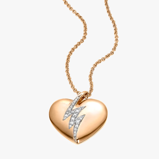 Inspirita Heart & Soul Amulet & chain 18 karat pink and white gold