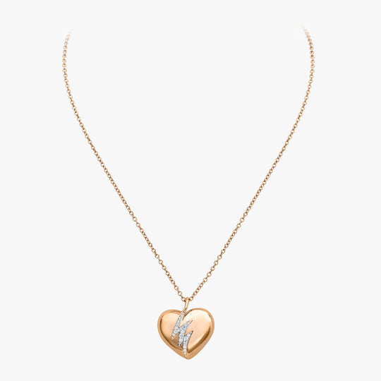 Heart & Soul Locket 18 karat pink and white gold with diamonds