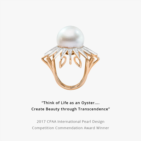 The South Sea Pearl represents patience, fortitude, and the ability to transform negative thoughts into positive affirmations for growth.