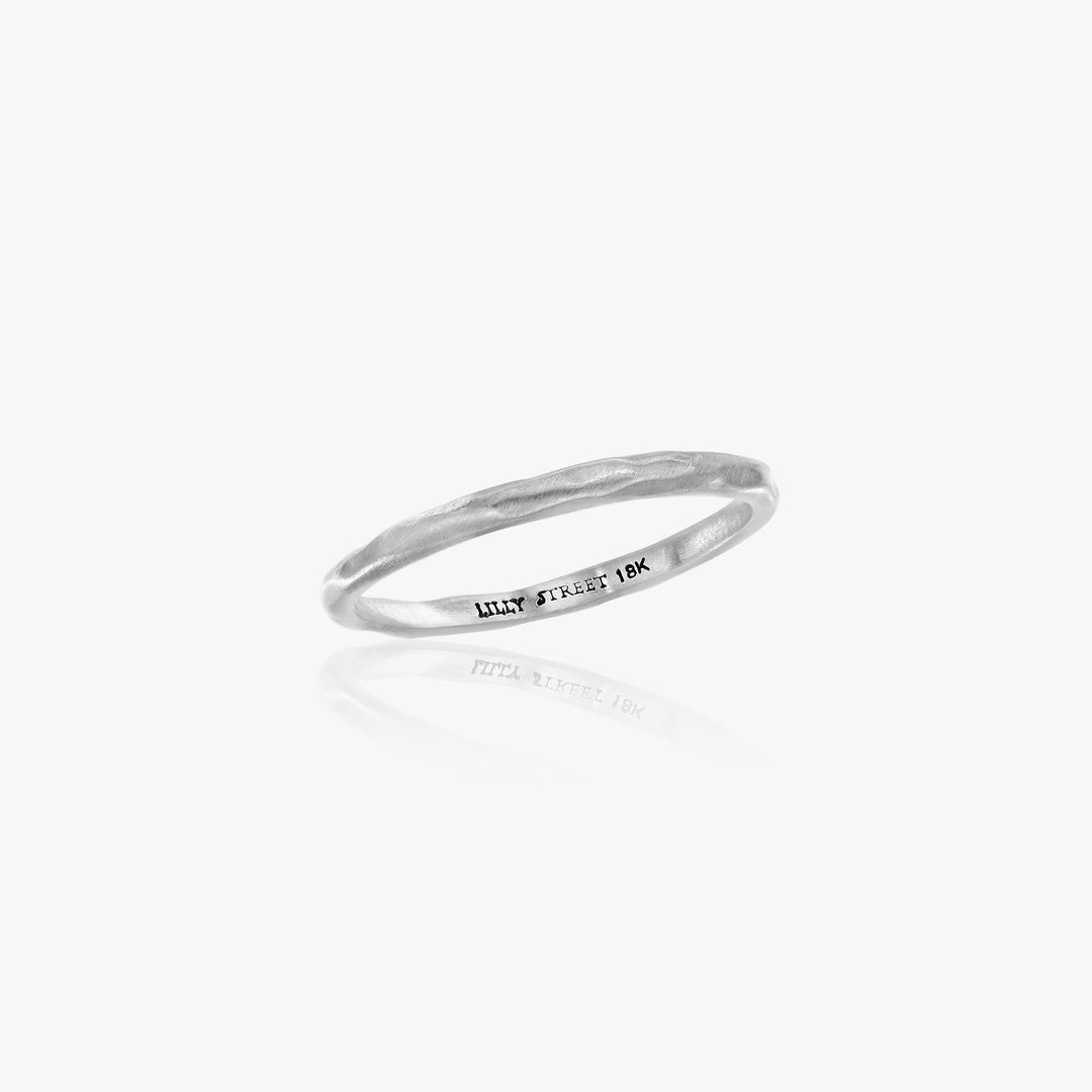 1.8MM Hammered Stacker Band