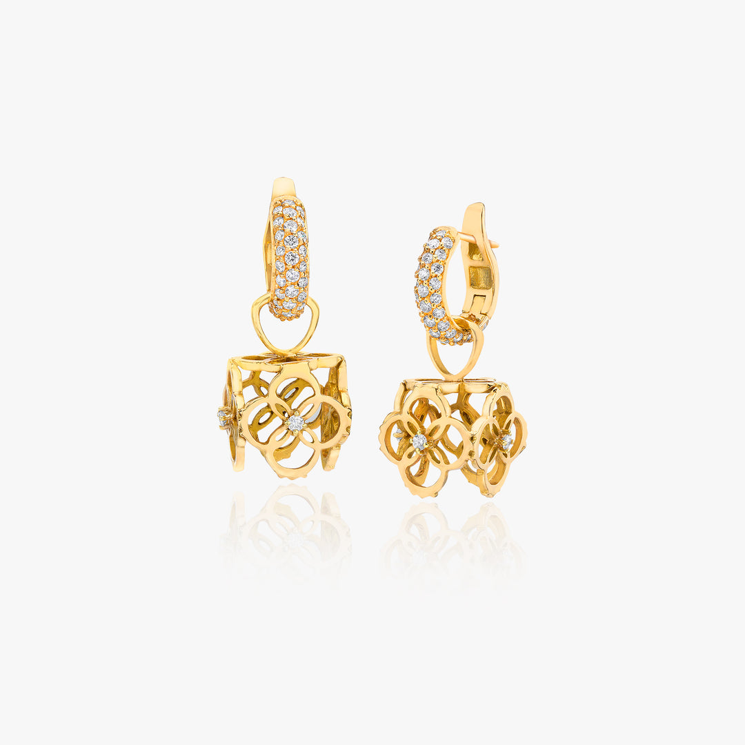 Lorica Cubic Amulets &  Pave Clique Earrings