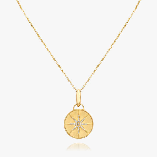 Lilly Street Fine Jewelry - Starbust Amulet 18 Karat Yellow Gold