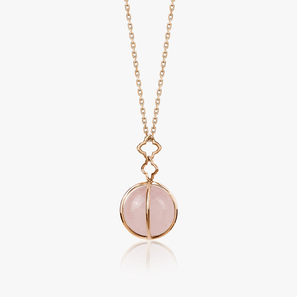 XX Rose Quartz Orb Cage