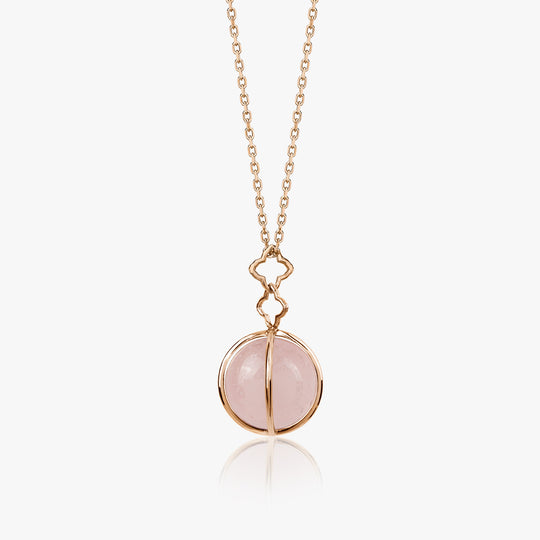 XX Rose Quartz Orb Cage