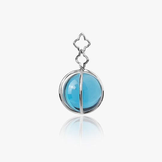 XX Swiss Blue Topaz Orb Cage