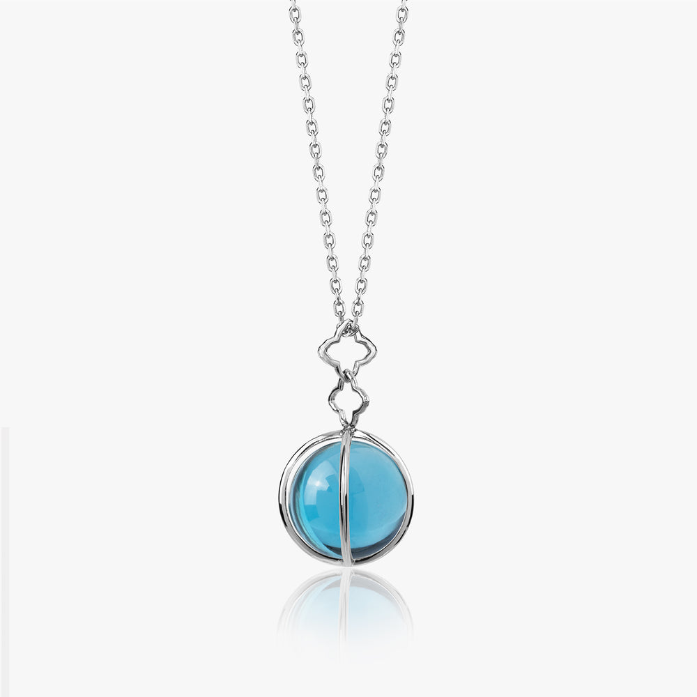 XX Swiss Blue Topaz Orb Cage