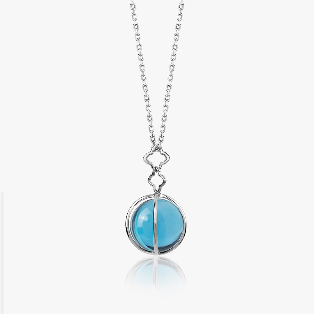 XX Swiss Blue Topaz Orb Cage