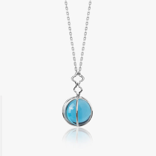 XX Swiss Blue Topaz Orb Cage