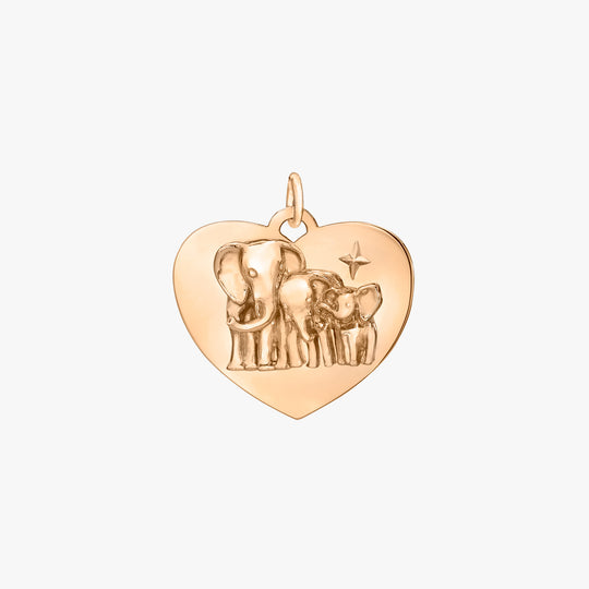 Elephants Amulet 18 Karat pink gold